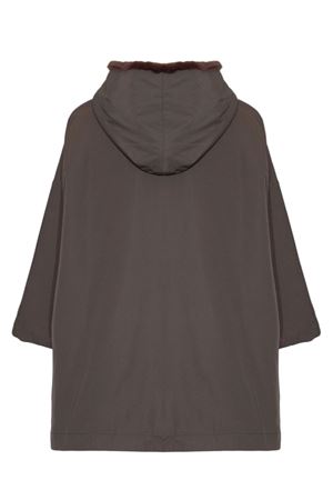 Brown reversible jacket with hood LOU ANDREA | NZ25745DKAKILUW5MATMOROBROWN